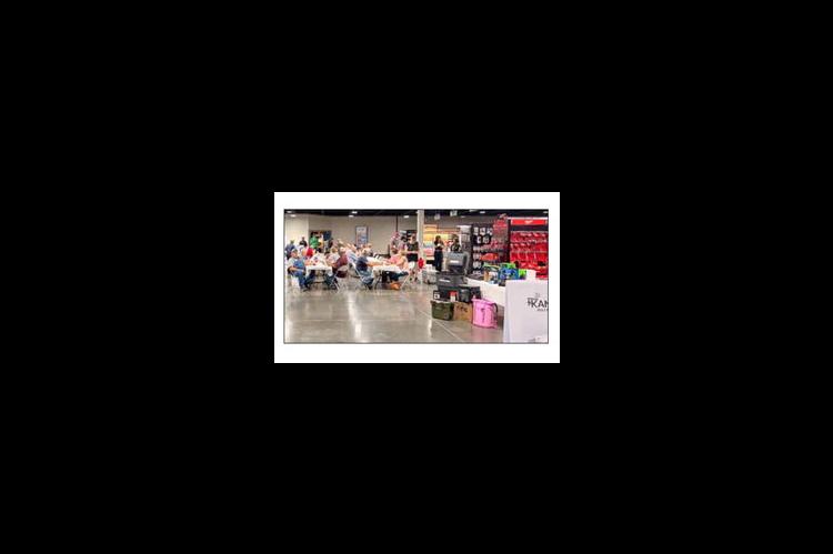 Visitors enjoy lunch Aug. 20 during the grand reopening at Home Lumber. The newly-remodeled space includes additional displays. Courtesy photo