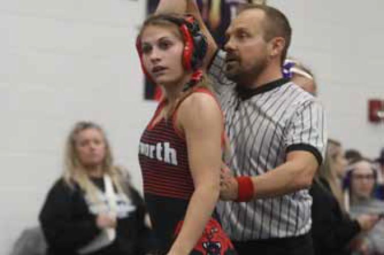 Danica Hicks earns a win during the league meet in Minneapolis.