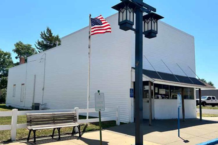 The Kanopolis Post Office was re-sided as part of the improvements, which began in May 2024. Courtesy photo