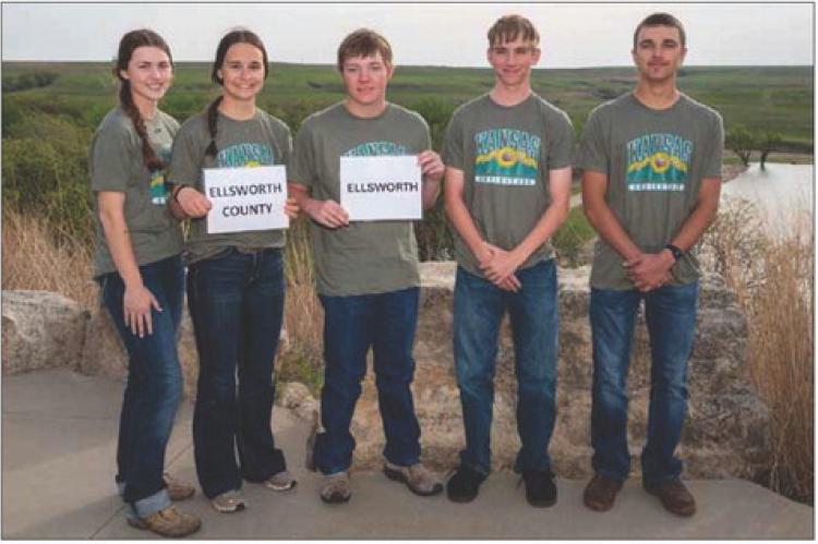 Envirothon team, from left, Josie Kueser, Karli Haase, Cyrus Grothusen, Lance Muchow and Valen Vague. The group competed April 10 in Elmdale. Courtesy photo/Kelia Sherman