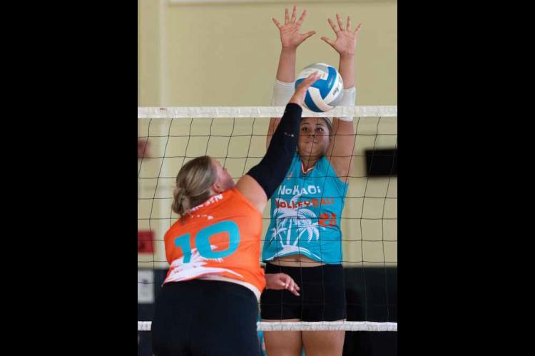 Reagan Hansen, 10, competes at the Nokaoi Volleyball tournament in July in Hawaii. Courtesy photo