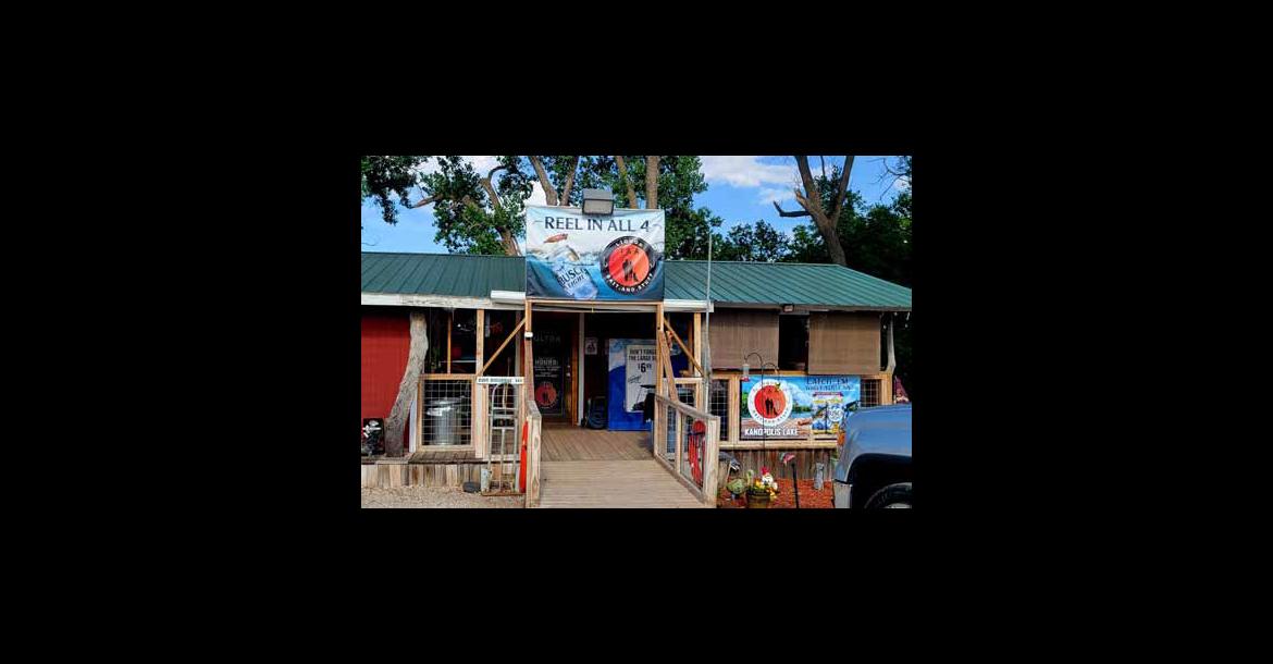 The business consists of a liquor store on the right, the bait shop and a large community room added to the back. Photos by CATHERINE DOUD/Ellsworth County Independent-Reporter