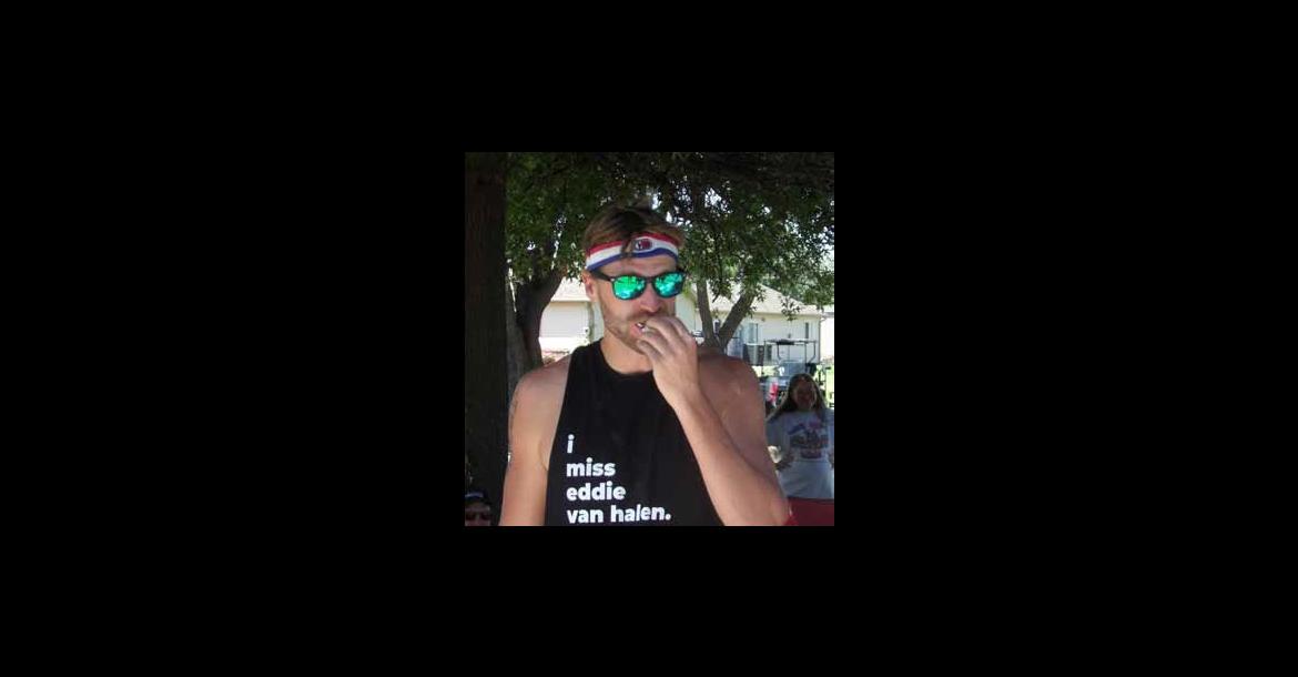 Ethan Haase took first place in the first-ever Fort Harker Days hot dog eating contest Saturday after the turtle races. Haase ate nine hot dogs and buns in 10 minutes to claim the $50 cash prize. Jesse Munoz took second place by eating five hot dogs and buns during the time limit.