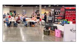 Visitors enjoy lunch Aug. 20 during the grand reopening at Home Lumber. The newly-remodeled space includes additional displays. Courtesy photo