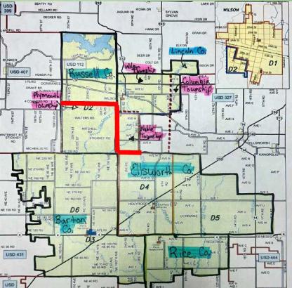 The above map, Option 3, is the land transfer proposal approved by the USD 112 Board of Education during Monday night’s meeting. Courtesy photo